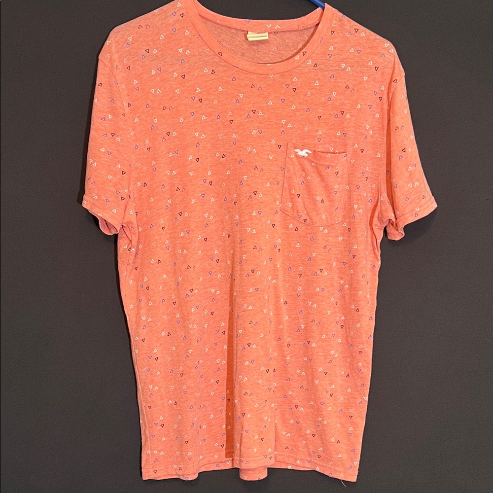 Men's Hollister Orange Graphic T-Shirt